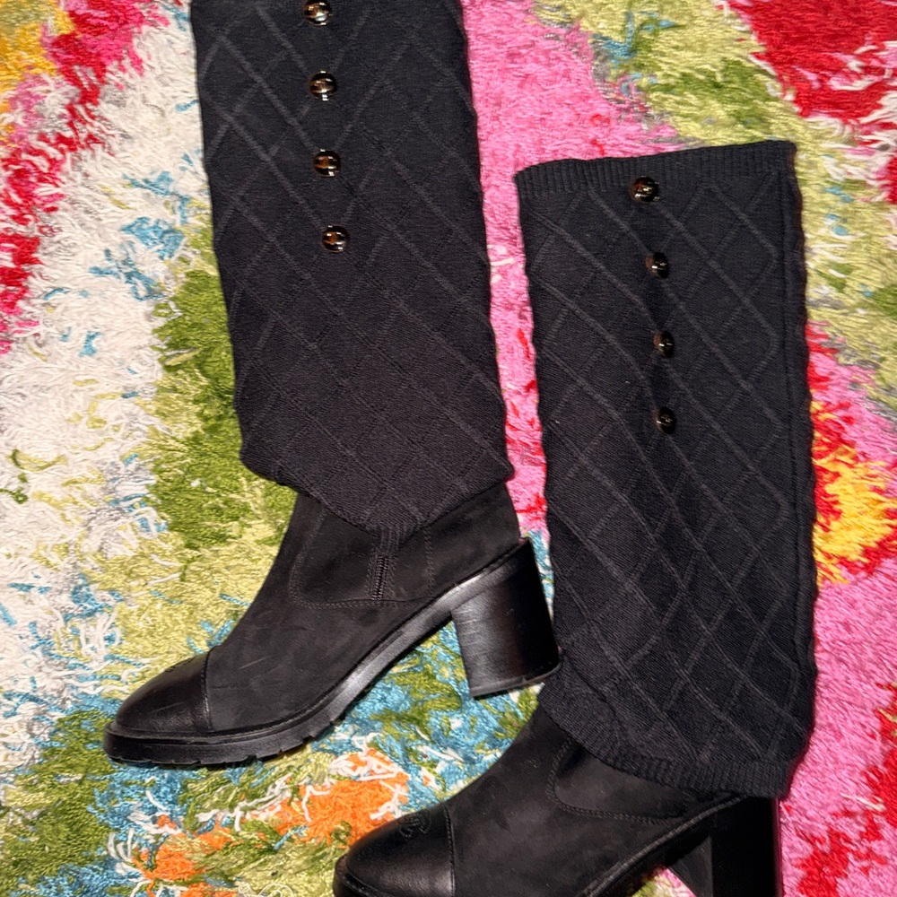 Chanel Black Quilted Women's Boots